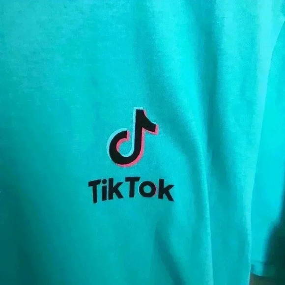 Tik Tok Unisex Blue Teal M Long Sleeve Pullover - Picture 3 of 6